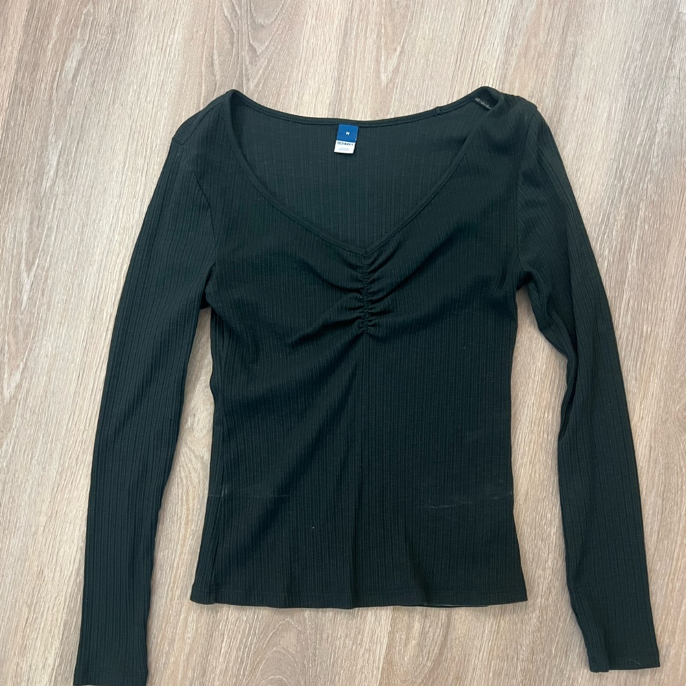 Old Navy Hunter Green Long Sleeve Ribbed shirt